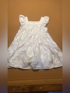Entro White Ruffled Tiered Dress